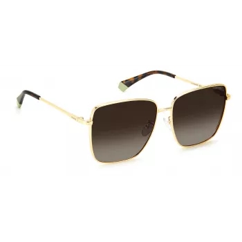 Polaroid PLD6164GS06JL Sieviešu saulesbrilles - Havana rāmis, brūna polarizēta lēca, 59mm
