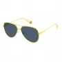 POLAROID PLD6187S40G Unisex Square Sunglasses - Havana Frame Green Polarized Lens 60mm