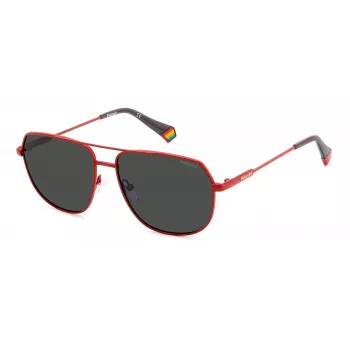POLAROID PLD6195SX0Z3 Unisex Saulesbrilles - Melns Rāmis Pelēkas Lēcas 58mm