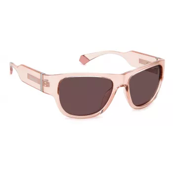 Polaroid PLD6197S Saulesbrilles Unisex Havana Rāmis Zaļas Polarizētas Lēcas 55mm