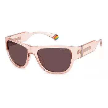 Polaroid PLD6197S Saulesbrilles Unisex Havana Rāmis Zaļas Polarizētas Lēcas 55mm