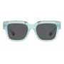 POLAROID PLD6198SXMVUF Unisex Square Saulesbrilles - Melns Rāmis, Pelēkas Polarizētas Lēcas 52mm
