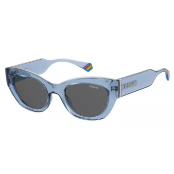 Polaroid PLD6199SXMCMV Sieviešu taisnstūra Havanas saulesbrilles - Polarizētas brūnas lēcas