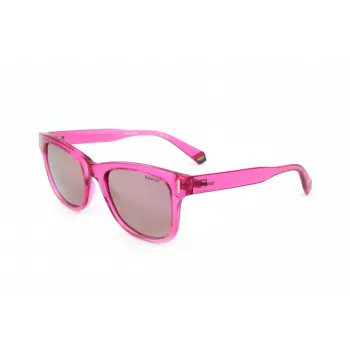 Polaroid PLD6206SMU1 Unisex Saulesbrilles - Melns Rāmis, Pelēka Polarizēta Lēca, 51mm