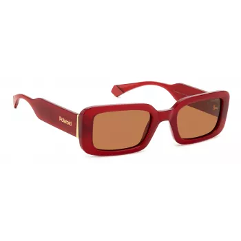 POLAROID PLD6208SXC9AF Women's Polarized Sunglasses - Black Frame Grey Lens 52mm