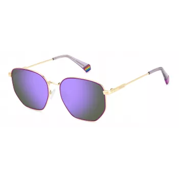 Polaroid PLD6214SXS9E Unisex saulesbrilles - Havana/Brūns rāmis, Brūnas polarizētas lēcas, 56mm