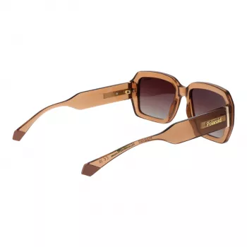 POLAROID PLD6223SX5409 Unisex Taisnstūra Saulesbrilles - Melns Rāmis, Pelēkas Polarizētas Lēcas 54mm