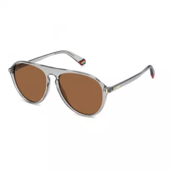 Polaroid PLD6225SKB7 Vīriešu kvadrātveida polarizētas saulesbrilles – melns rāmis, pelēkas lēcas