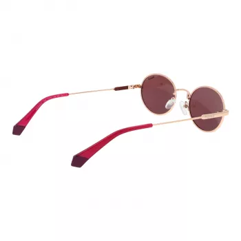 Polaroid PLD6228SX53LT Unisex taisnstūra saulesbrilles - Havana rāmis, brūnas polarizētas lēcas - 53mm