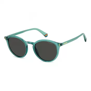 Polaroid PLD6233S1ED Unisex Saulesbrilles - Melns Rāmis, Pelēkas Polarizētas Lēcas