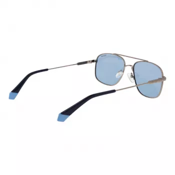 Polaroid PLD6235SX56V8 Vīriešu Polarizētas Saulesbrilles Kvadrātveida Pelēks Rāmis Pelēkas Lēcas 56mm