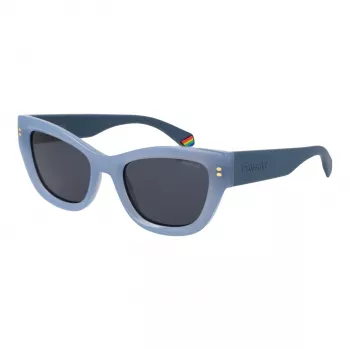 Polaroid PLD6237SX52MV Sieviešu saulesbrilles – melns rāmis, pelēkas polarizētas lēcas, 52 mm