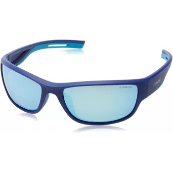 POLAROID PLD7028S-242 Unisex Saulesbrilles - Polarizētas Pelēkas Lēcas - Melns Rāmis - 60/17/125 mm