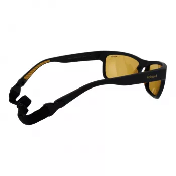 Polaroid PLD7031S59PGC Vīriešu Sporta Saulesbrilles - Melns Rāmis, Pelēkas Polarizētas Lēcas 59mm