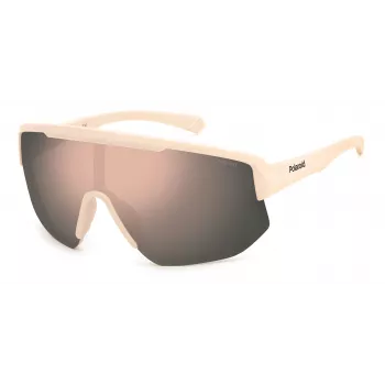 Polaroid PLD7047SZ1P Unisex Shield Saulesbrilles - Melns Rāmis, Pelēkas Polarizētas Lēcas 99mm