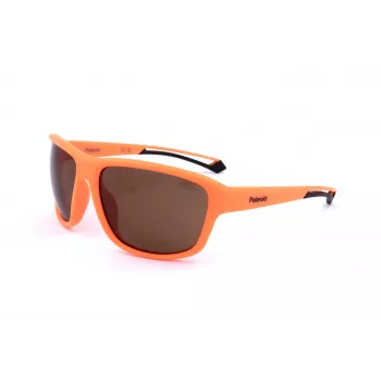 POLAROID PLD7049S2M5 Unisex Sport Saulesbrilles - Matēts Melns Rāmis, Pelēkas Polarizētas Lēcas