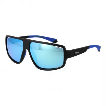 Polaroid PLD7054S610VK Vīriešu Taisnstūra Polarizētas Saulesbrilles - Melns Rāmis Pelēkas Lēcas 61mm