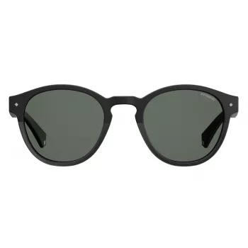 POLAROID Unisex PLD6042S807M9 Saulesbrilles - Kvadrātveida pilna rāmja plastmasas rāmis ar polarizētām pelēkām lēcām - UV400 aizsardzība - 49 mm lēcu platums