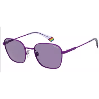 POLAROID Unisex PLD6170SB3V Saulesbrilles - Matēts Melns Rāmis, Pelēkas Polarizētas Lēcas, 53mm