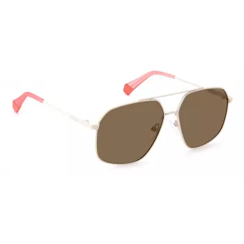 POLAROID Unisex PLD6173S10ASP Saulesbrilles - Taisnstūra Melns Rāmis Pelēkas Polarizētas Lēcas 58mm