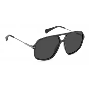POLAROID Unisex PLD6182SKB7M9 Rectangular Sunglasses Black/Grey 59mm