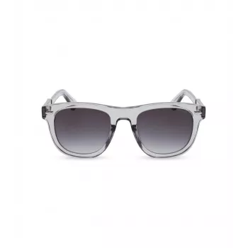 POLICE Vīriešu taisnstūra saulesbrilles SPLL87M5203GU Havana Acetāta Rāmis Zaļas Polikarbonāta Lēcas 52mm