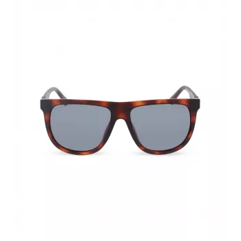 POLICE SPLN33V59878P vīriešu taisnstūra polarizētas saulesbrilles - Havana acetāta rāmis, brūna lēca, 59mm