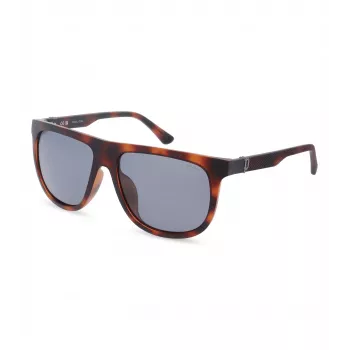 POLICE SPLN33V59878P vīriešu taisnstūra polarizētas saulesbrilles - Havana acetāta rāmis, brūna lēca, 59mm