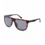POLICE SPLN33V59878P vīriešu taisnstūra polarizētas saulesbrilles - Havana acetāta rāmis, brūna lēca, 59mm