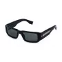 Police SPLR82E 55700Y vīriešu saulesbrilles ar kvadrātveida rāmi, melnas, pelēkas lēcas, UV400, 55mm