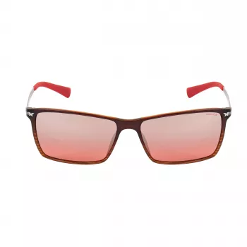 POLICE vīriešu saulesbrilles S195758ABRM - Brūns Havana acetāta rāmis ar brūnu tonētu polikarbonāta lēcu - UV400 aizsardzība - 58 mm lēcu platums
