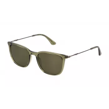 Police vīriešu saulesbrilles SPLL77-53G61P Havana Green Polarized 53mm