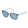 POLICE SPL58354M20P Unisex saulesbrilles - melns acetāta rāmis, pelēkas polarizētas lēcas, 54mm