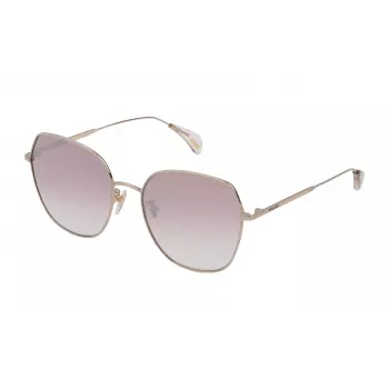 POLICE SPL93357SNCX Sieviešu saulesbrilles - Havana acetāta rāmis, brūnas polikarbonāta lēcas, 57 mm