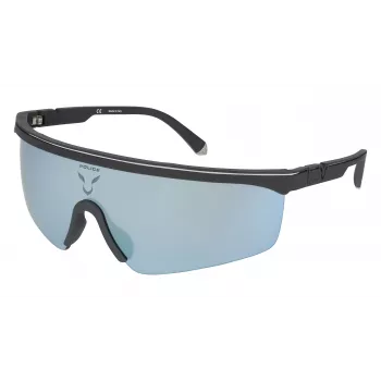 POLICE SPLA28999U5X Aviator saulesbrilles vīriešiem, melns metāls, pelēka lēca 99mm