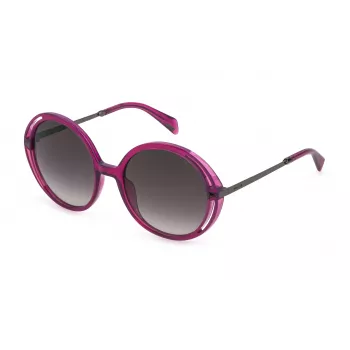 POLICE SPLD36-5407UZ Sieviešu Saulesbrilles Havana Acetāta Brūna Lēca 54mm