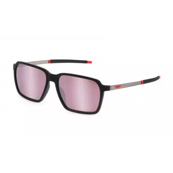 POLICE SPLL16-58U28Z Vīriešu taisnstūrveida acetāta saulesbrilles Havana/Brūns Zaļa lēca 58/16/145 mm