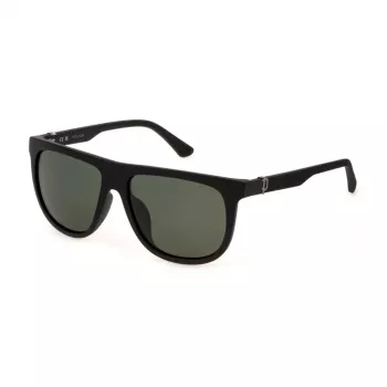 POLICE SPLN33E59U28P Vīriešu saulesbrilles Havana brūns rāmis, zilas polarizētas lēcas 59mm