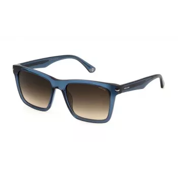 POLICE SPLN35M550955 Vīriešu saulesbrilles Havana acetāta rāmis Brūnas lēcas 55/19/145 mm