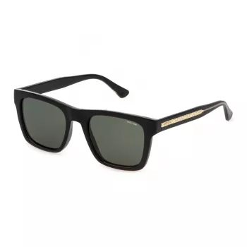POLICE SPLP56-520Z42 Men's Square Sunglasses Black/Grey 52mm