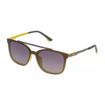 POLICE Unisex SPL528990GBF Pilot Saulesbrilles - Matēts Melns Rāmis, Pelēkas Lēcas, UV400