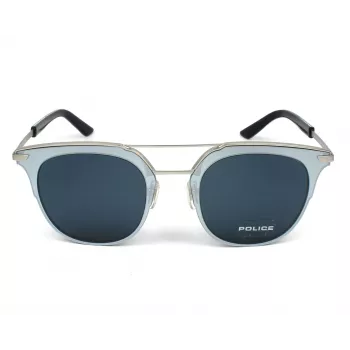 POLICE Unisex SPL584-0581 Saulesbrilles (50/22/145 mm) Melns Rāmis Pelēkas Lēcas UV400