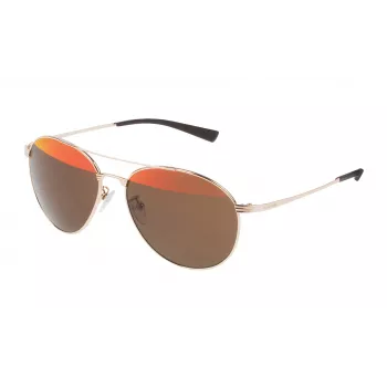 POLICE Unisex Saulesbrilles S8953V570300 Pilot Acetāts Melns Pelēks 57mm