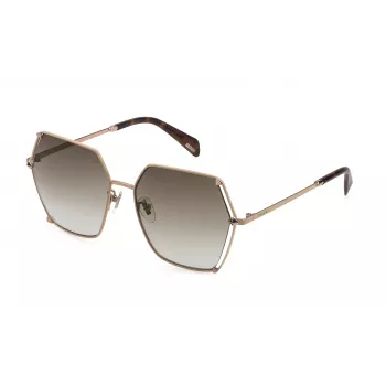 Police sieviešu tauriņveida saulesbrilles SPLD31-560F72 Havana Brown Gradient 56/16/140 mm