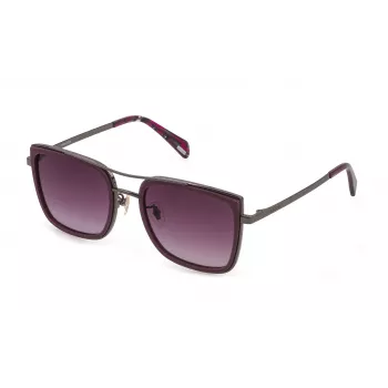 POLICE Women's SPLD82-550GL7 Cat Eye Saulesbrilles Havana/Brūns Gradients UV400