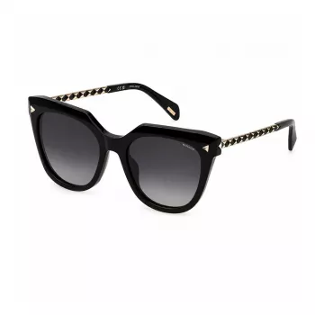 POLICE SPLN63-530700 sieviešu taisnstūra acetāta saulesbrilles, Havana/Brūnas, 53mm