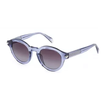 POLICE Sieviešu Saulesbrilles SPLF31M470B34 Kaķacsveida Acetāta Rāmis Brūns Gradienta Lēcas UV400
