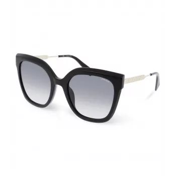 POLICE Sieviešu saulesbrilles SPLG19-540700 Melns acetāts Kvadrātveida rāmis Pelēkas lēcas 54mm