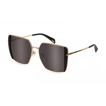 POLICE Sieviešu saulesbrilles SPLL37E56300X - Spīdīgs melns rāmis, dūmu lēcas, 56mm