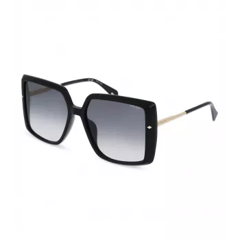 POLICE Sieviešu saulesbrilles SPLL96M560700 kaķacs formas acetāta rāmis UV400 pelēkas lēcas 56mm